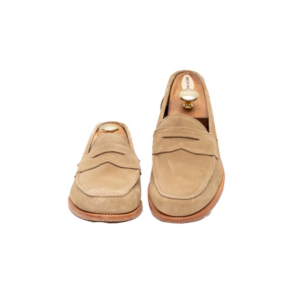 Sanders Edwin  x Todd Snyder Penny Loafers Tan Suede UK 7.5 / US 8.5 - Picture 2 of 10